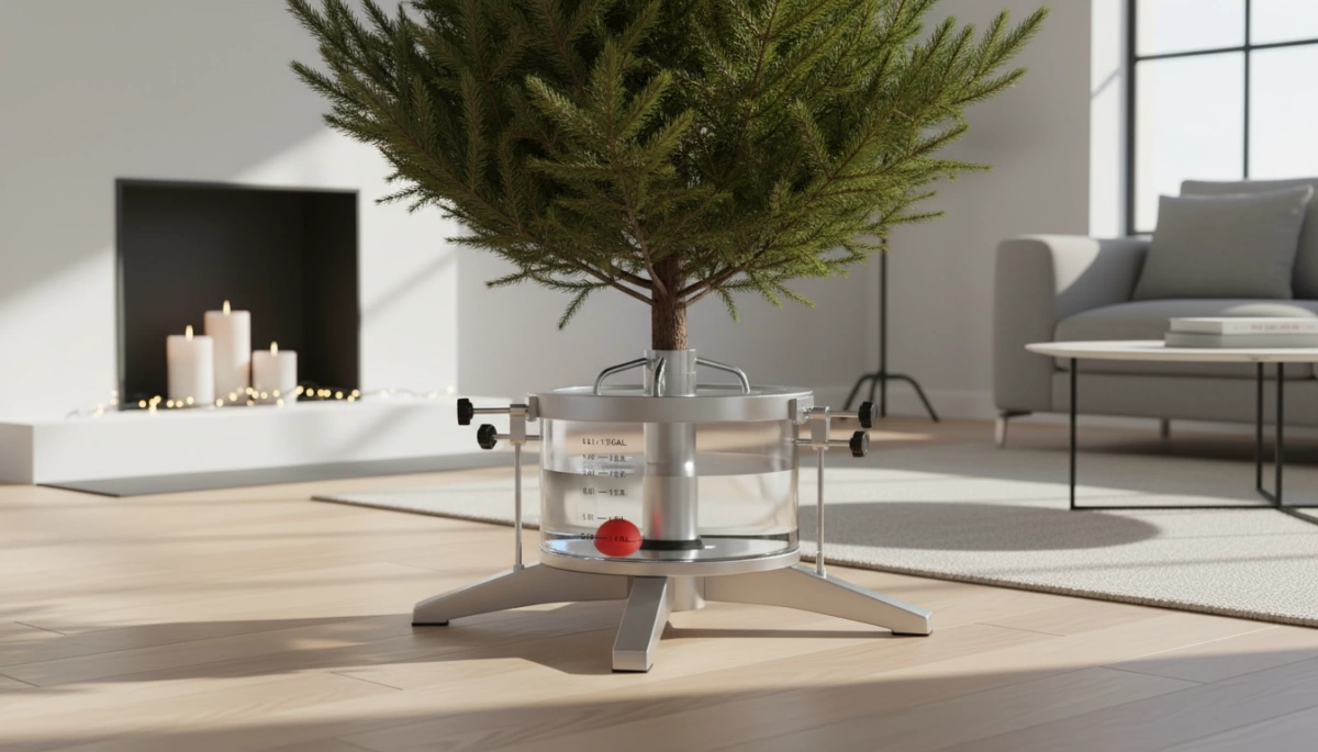 Christmas tree stand features and hydration capacity