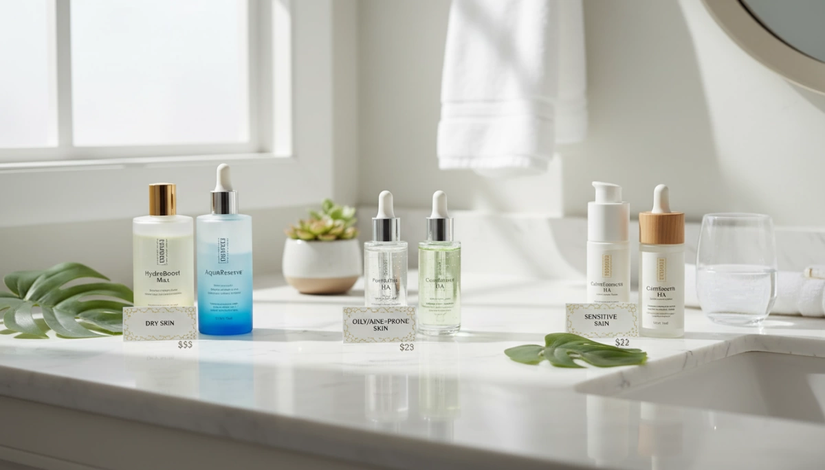 best hyaluronic acid serums by skin type and budget