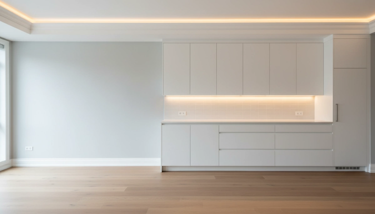 crown molding lighting cabinet paint baseboards design