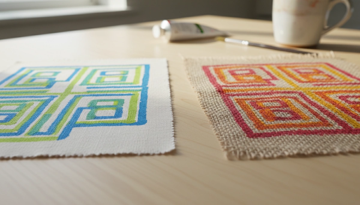 fabric paint tight vs loose weave textures