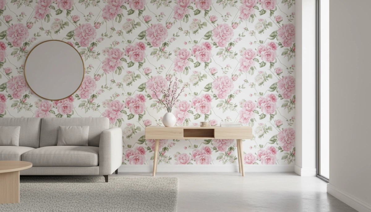 pink floral wallpaper designs