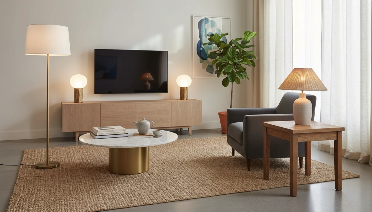 table and lamps pairing guide room by room